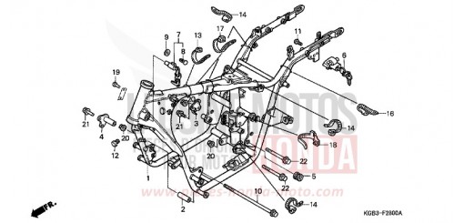 CARROSSERIE DE CHASSIS VT125C2Y de 2000